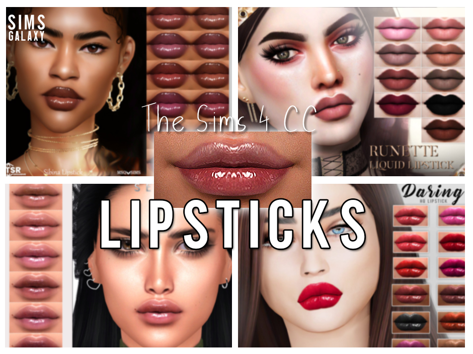 Sims 4 CC Lipstick Collection