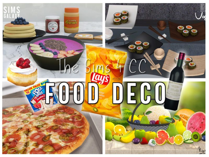 Sims 4 CC Food Decor Collection Sims Galaxy