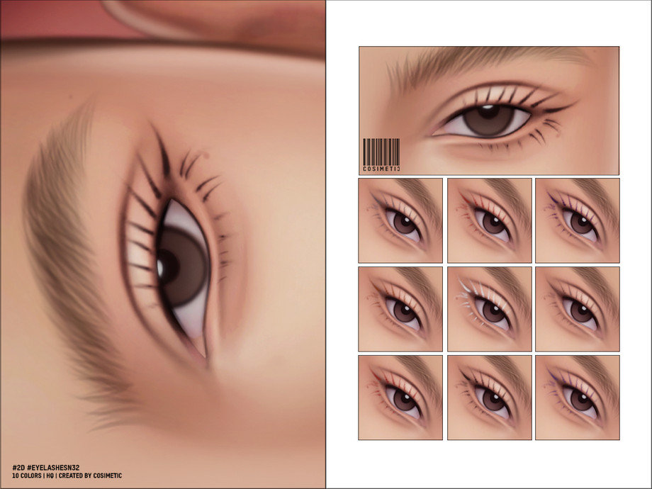 Maxis Match 2D Eyelashes | N32 | Unisex