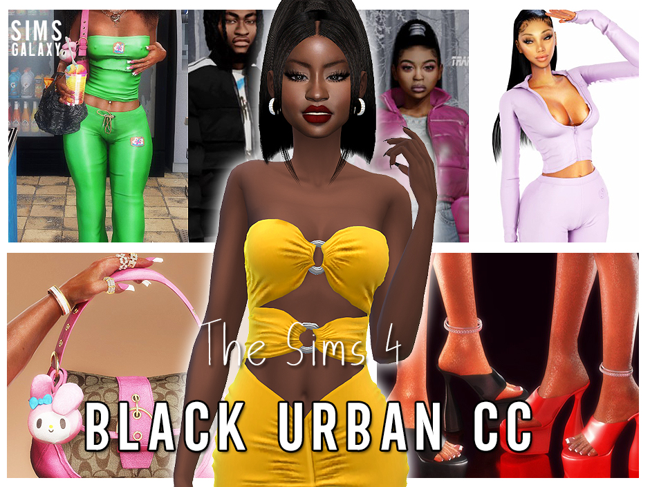 Sims 4 Urban Black CC Collection