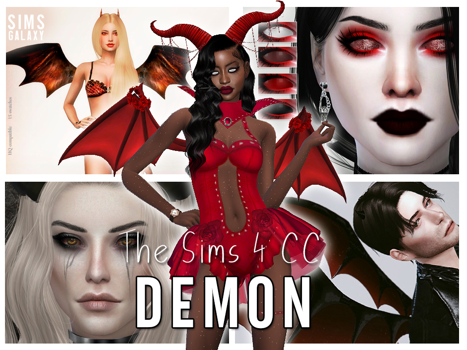 Sims 4 Demon Halloween CC Collection