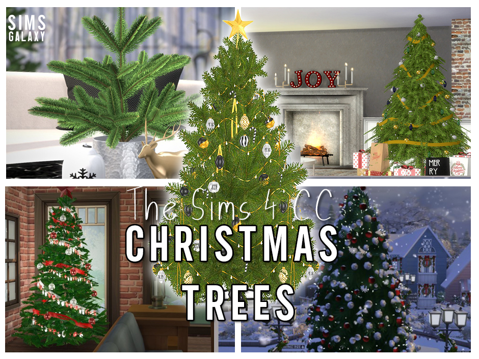 Sims 4 CC Christmas Tree Collection