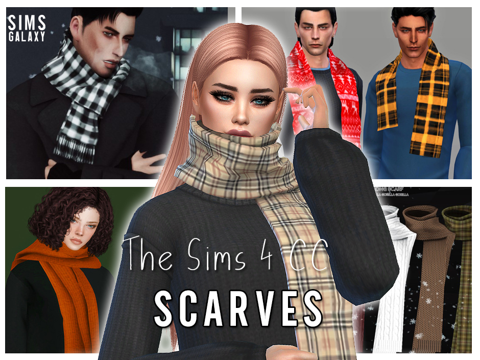 Sims 4 CC Scarf Collection