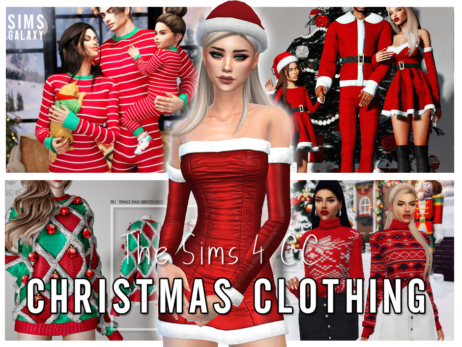 Sims 4 Christmas CC Clothing Collection