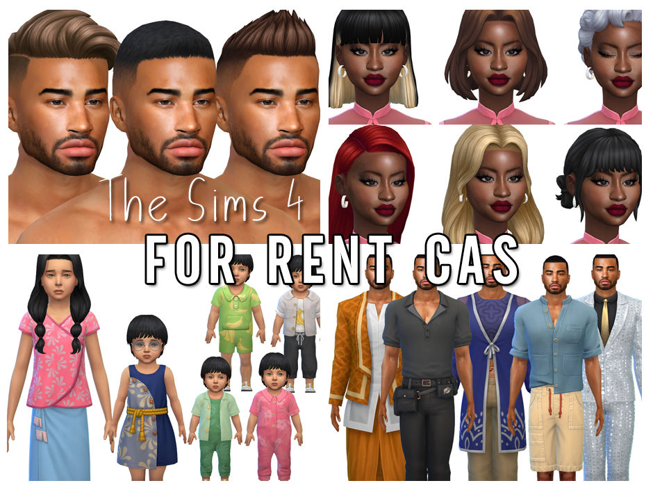 Sims 4 For Rent CAS Item Overview
