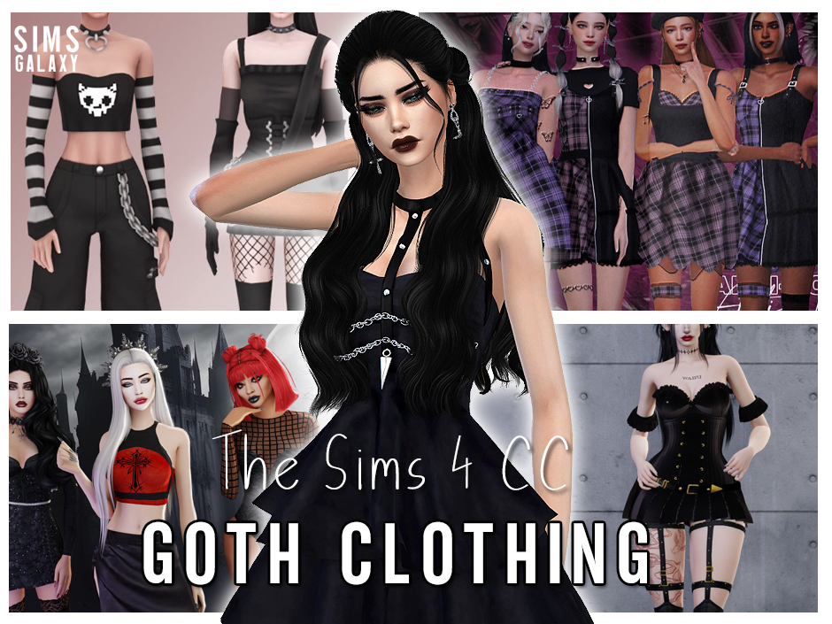 Sims 4 Goth CC Clothing Collection