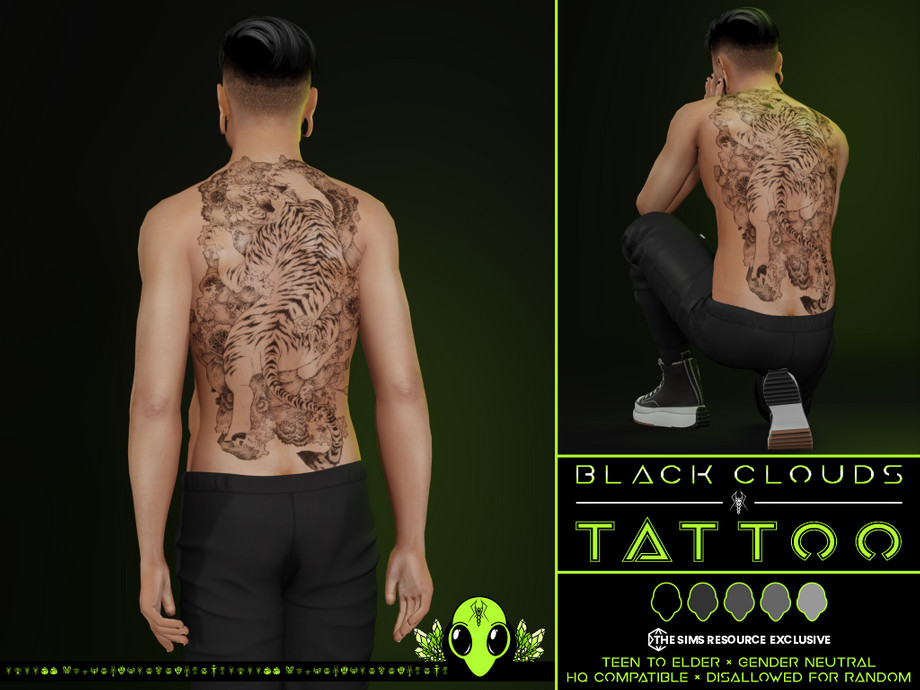 Black Clouds Tattoo