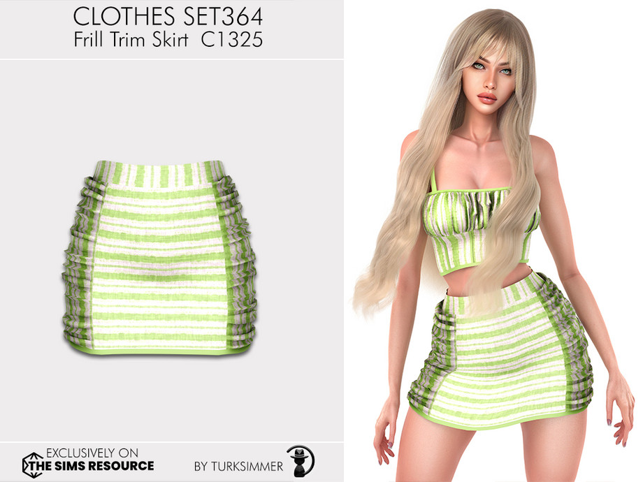 Clothes SET364 – Frill Trim Skirt C1325