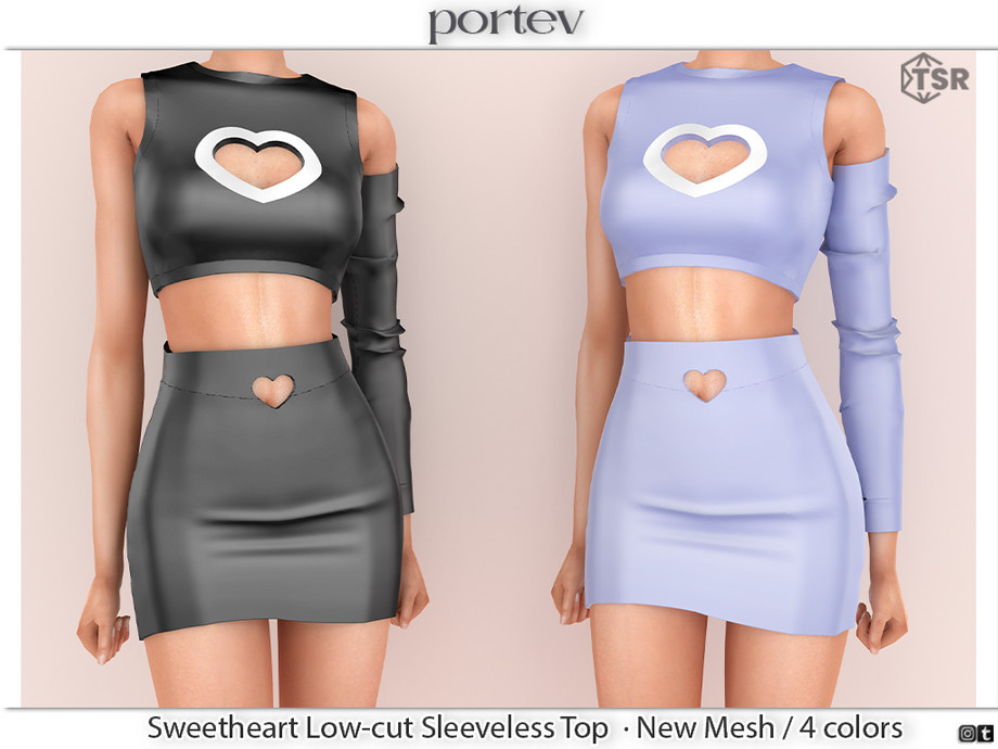 Sweetheart Low-cut Sleeveless Top
